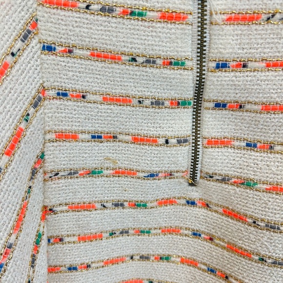 Maeve Cream and Neon colored skirt, size 6 (has hole/stains/snags) - Picture 7 of 9